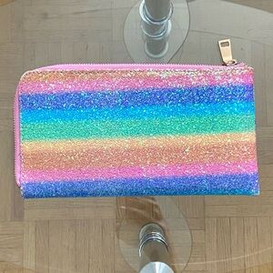 BNWOT Multicoloured Glitter Wallet Clutch